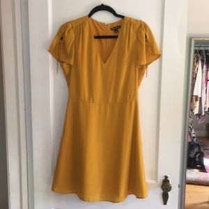 NWOT J Crew yellow short sleeve dress